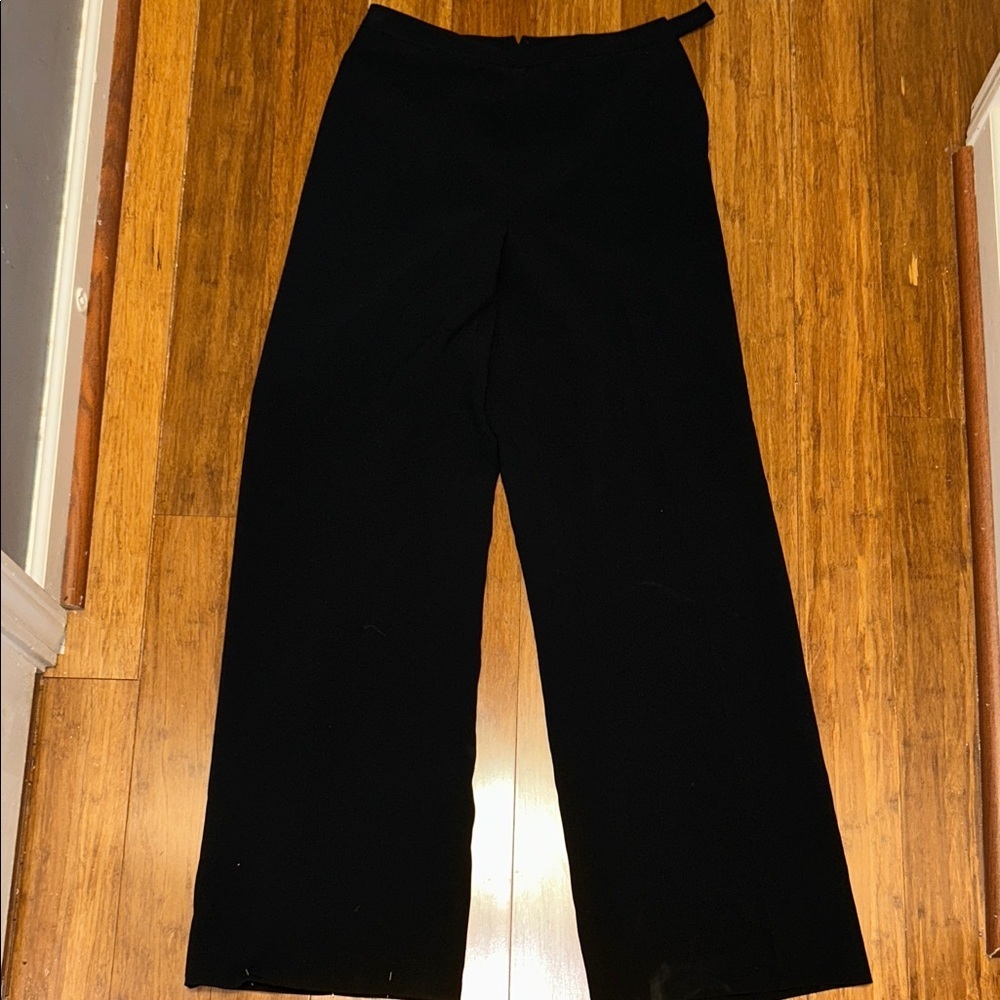 Vintage Ann Taylor Black Wide Leg Pants Old Money Fashion Minimalist